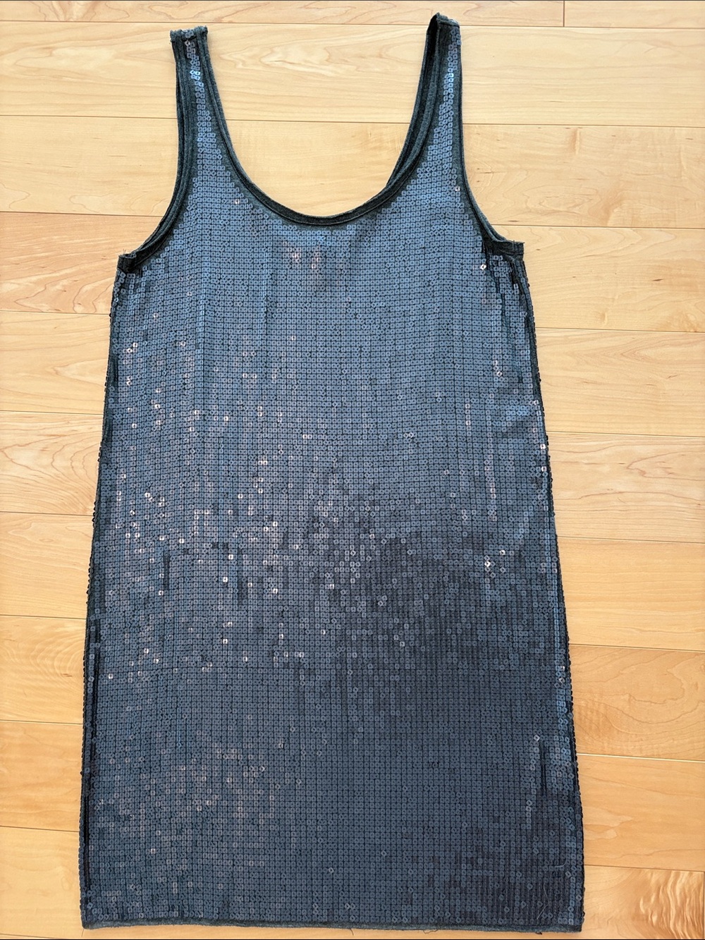 Vince Black Sequin Tank Dress